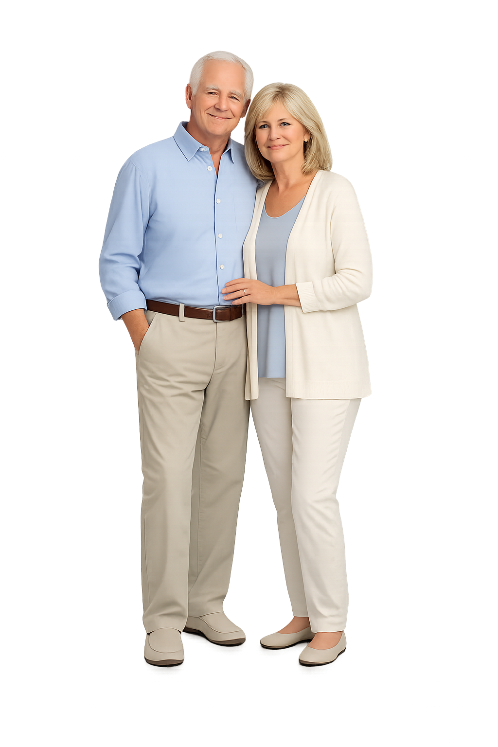 American senior couple